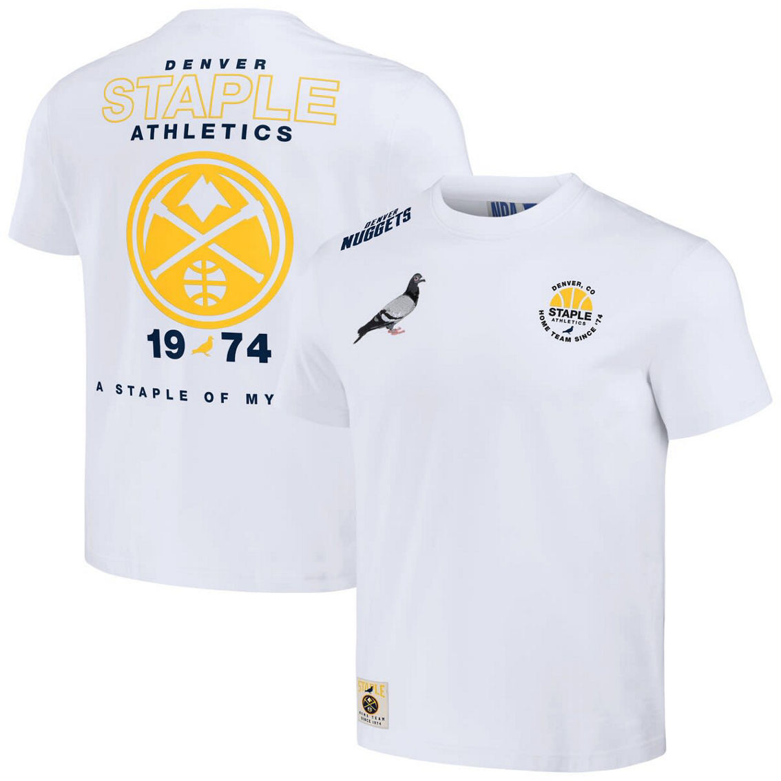 Staple Men's NBA x Cream Denver Nuggets Home Team T-Shirt