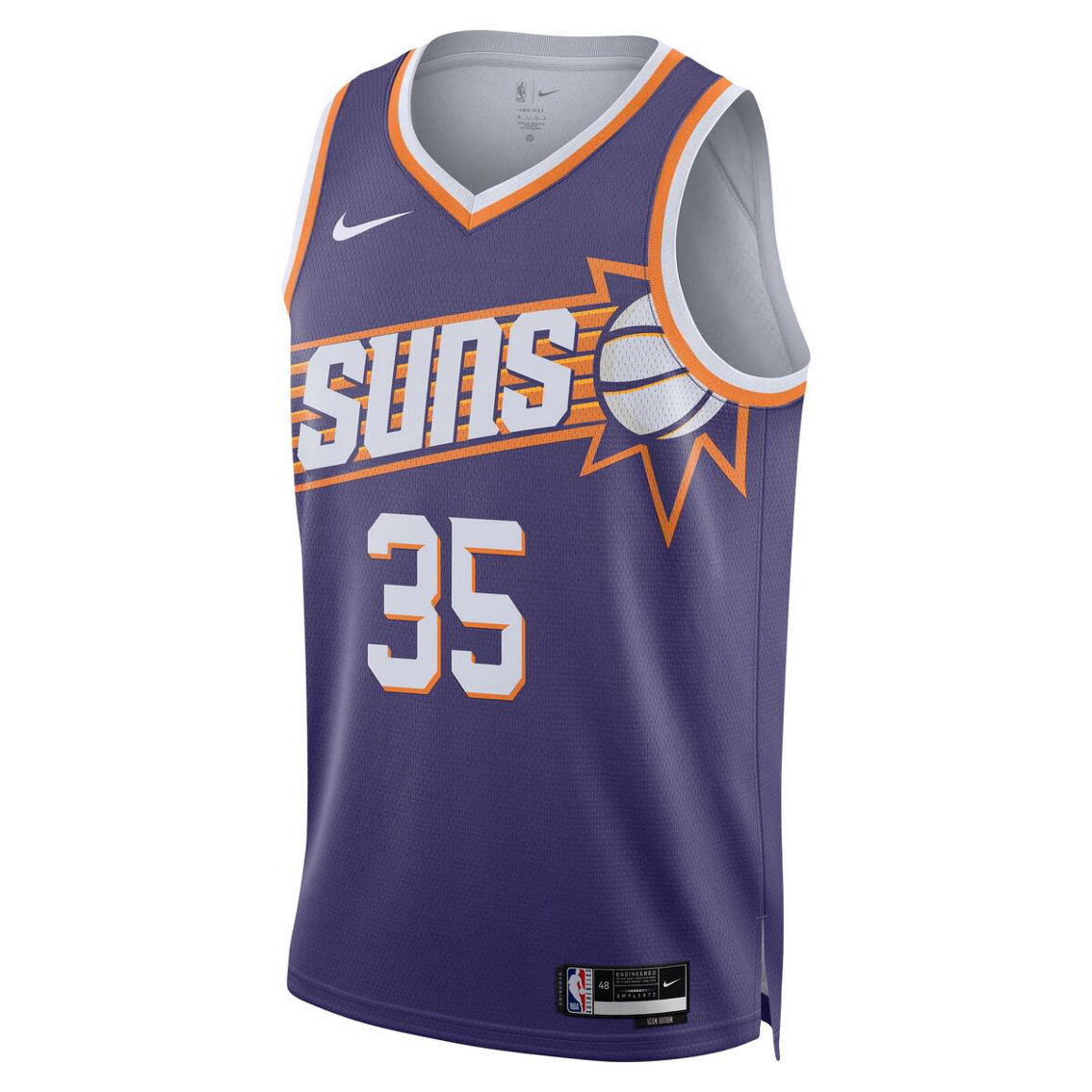Nike Unisex Kevin Durant Purple Phoenix Suns Swingman Jersey - Icon Edition - Image 3 of 4