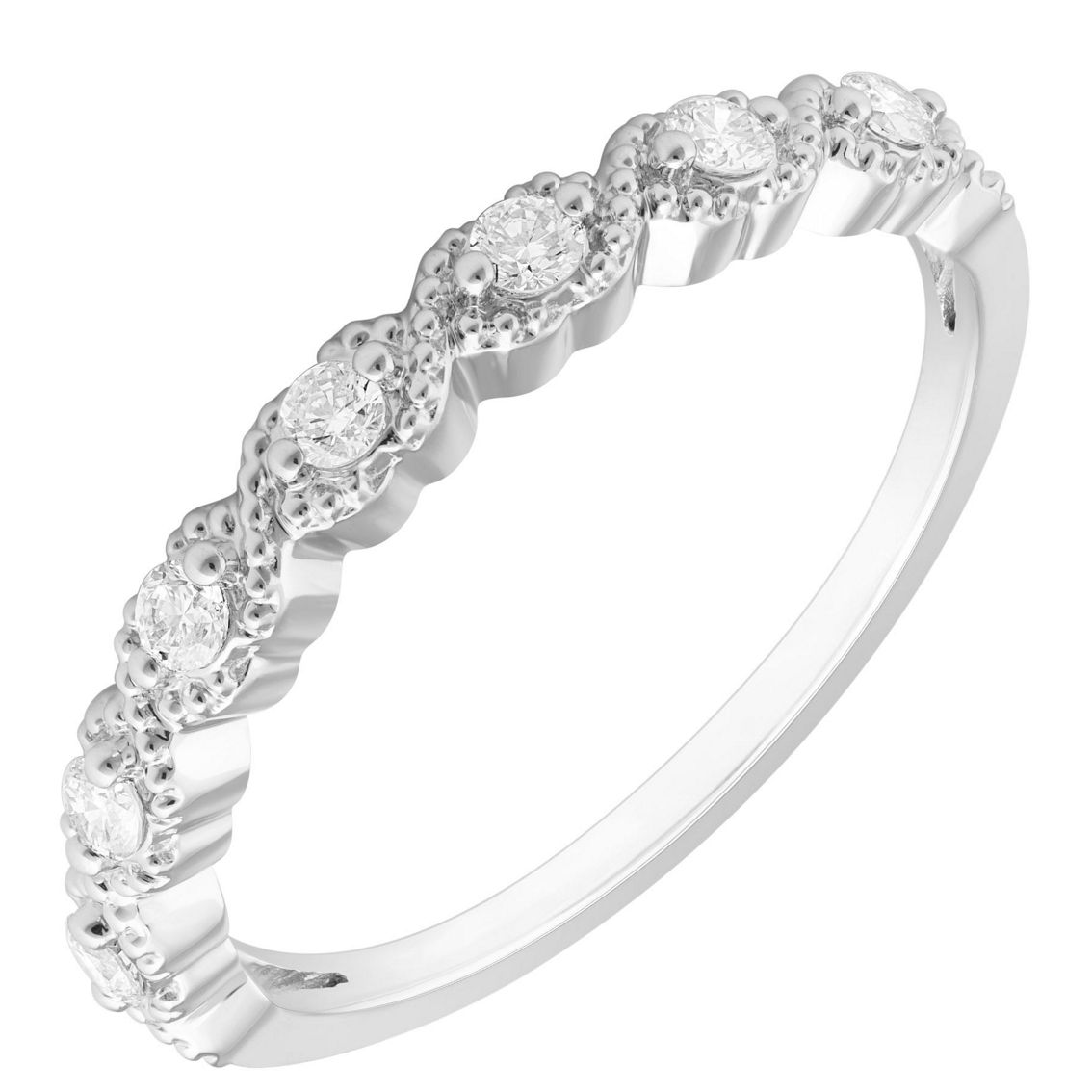 APMG 14K White Gold 1/5 CTW Diamond Twine Ring - Image 2 of 4