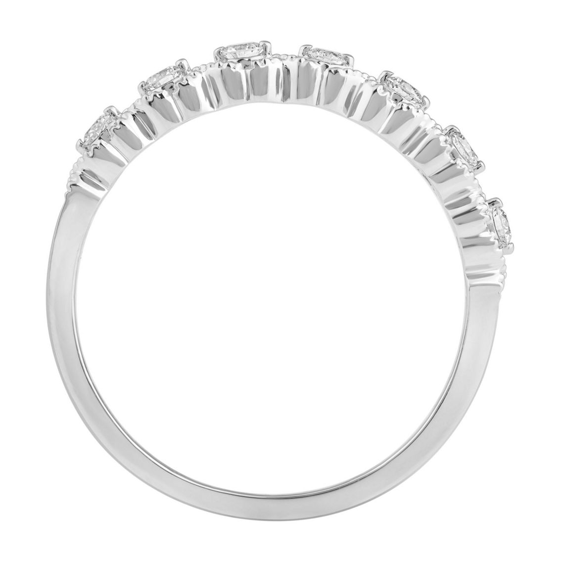 APMG 14K White Gold 1/5 CTW Diamond Twine Ring - Image 3 of 4