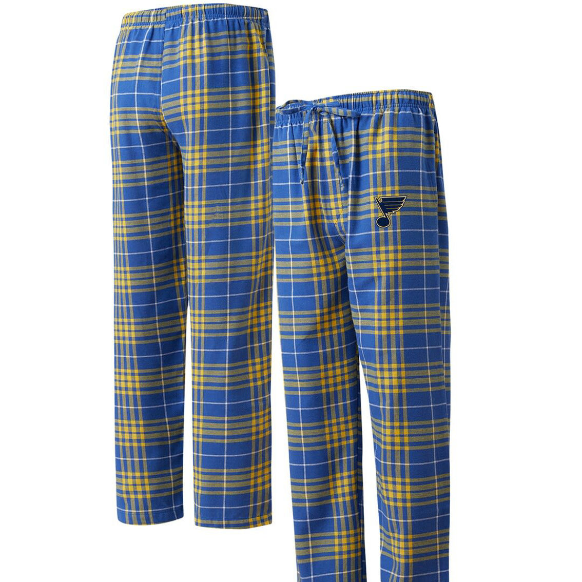 Concepts Sport Men's Blue/Gold St. Louis Blues Concord Flannel Sleep Pants - Image 2 of 4