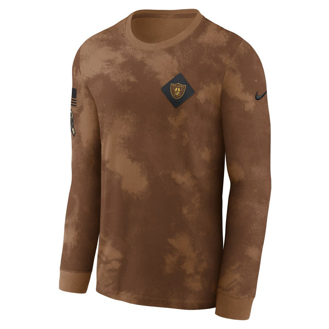 Nike Men's Brown Las Vegas Raiders 2023 Salute To Service Long Sleeve T-Shirt - Image 3 of 4