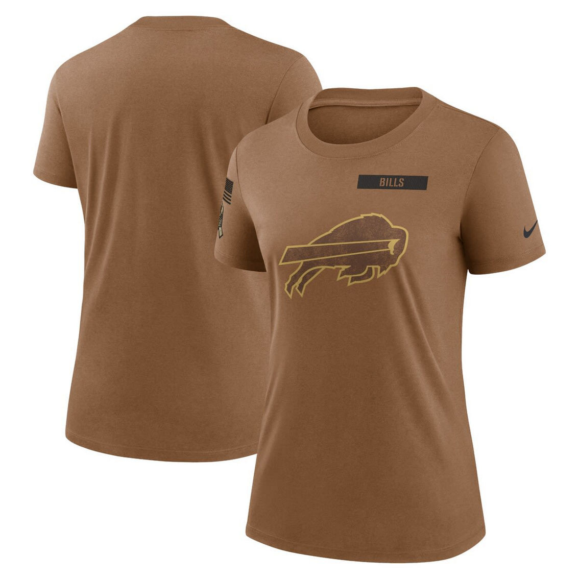 Nike Women's Brown Buffalo Bills 2023 Salute to Service Legend Performance T-Shirt - Image 1 of 4