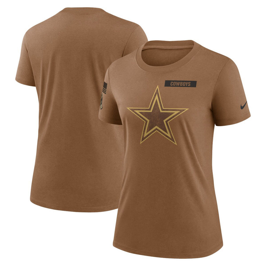 Nike Women's Brown Dallas Cowboys 2023 Salute to Service Legend Performance T-Shirt - Image 1 of 4