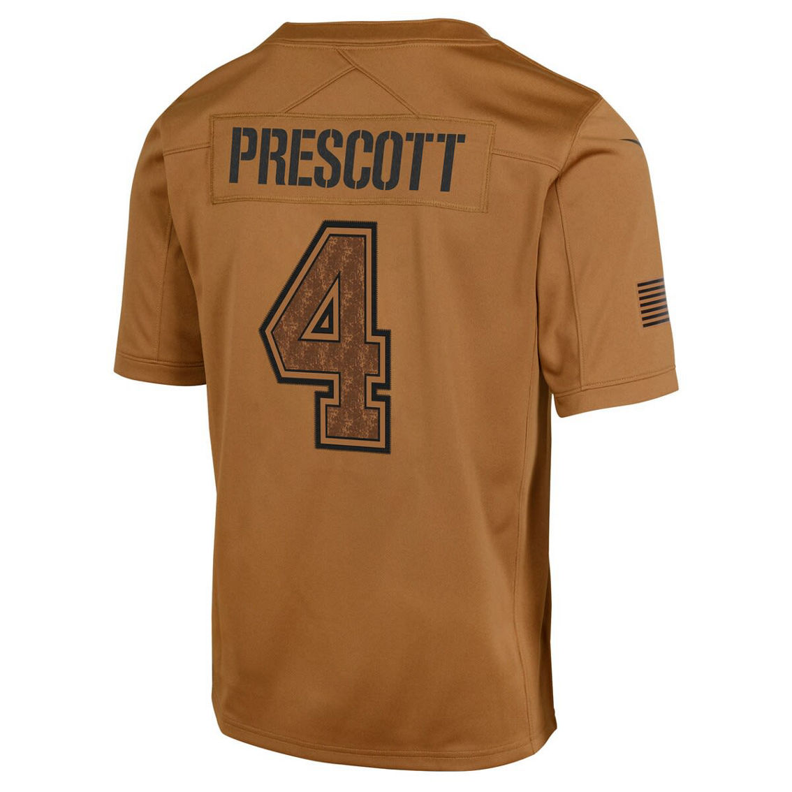 Nike Youth Dak Prescott Brown Dallas Cowboys 2023 Salute To Service Limited Jersey - Image 4 of 4