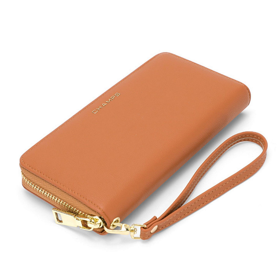 CHAMPS Ladies RFID Zip-Around Wallet, Tan - Image 5 of 5