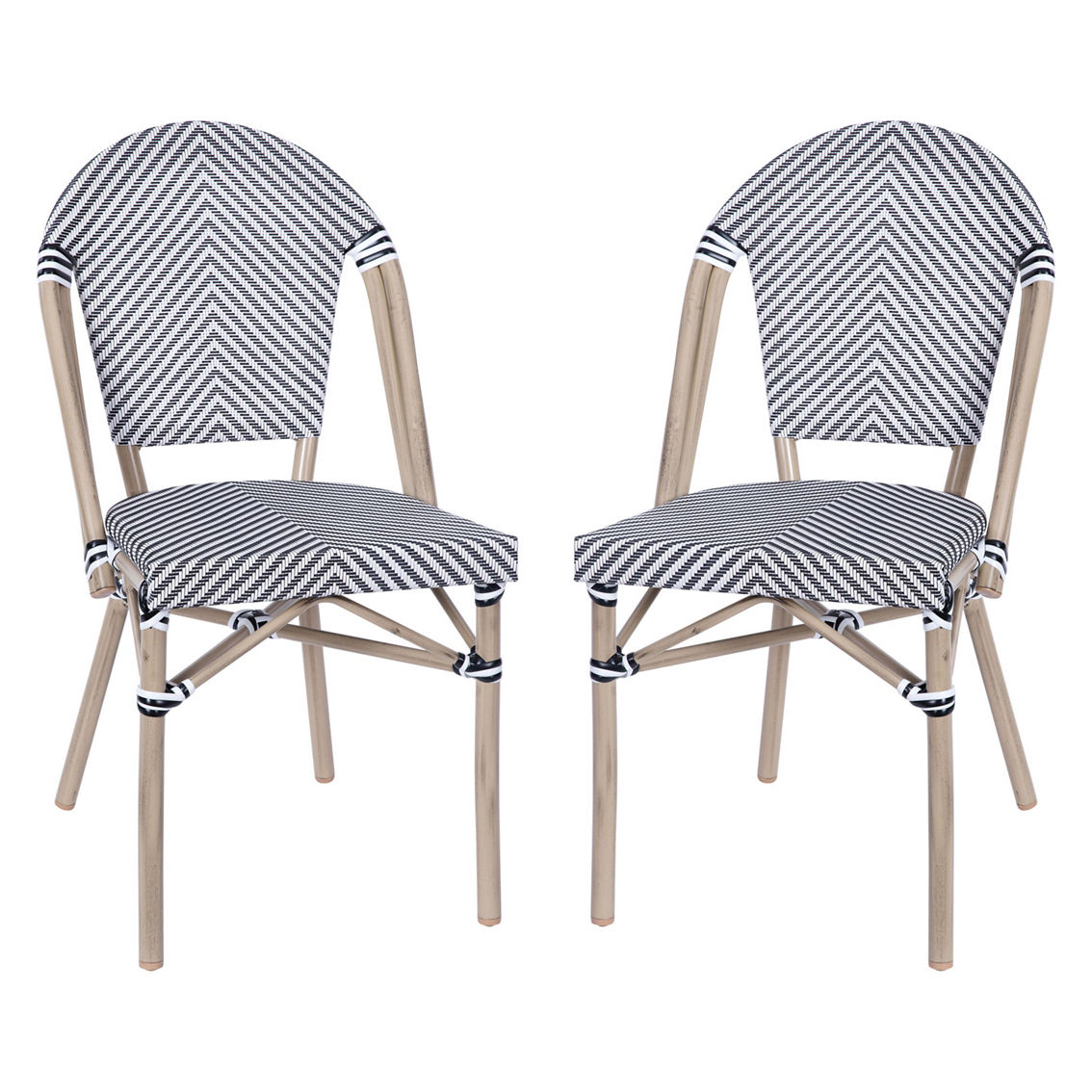 Flash Furniture 2 Pack French Bistro Stacking Chairs - Image 5 of 5