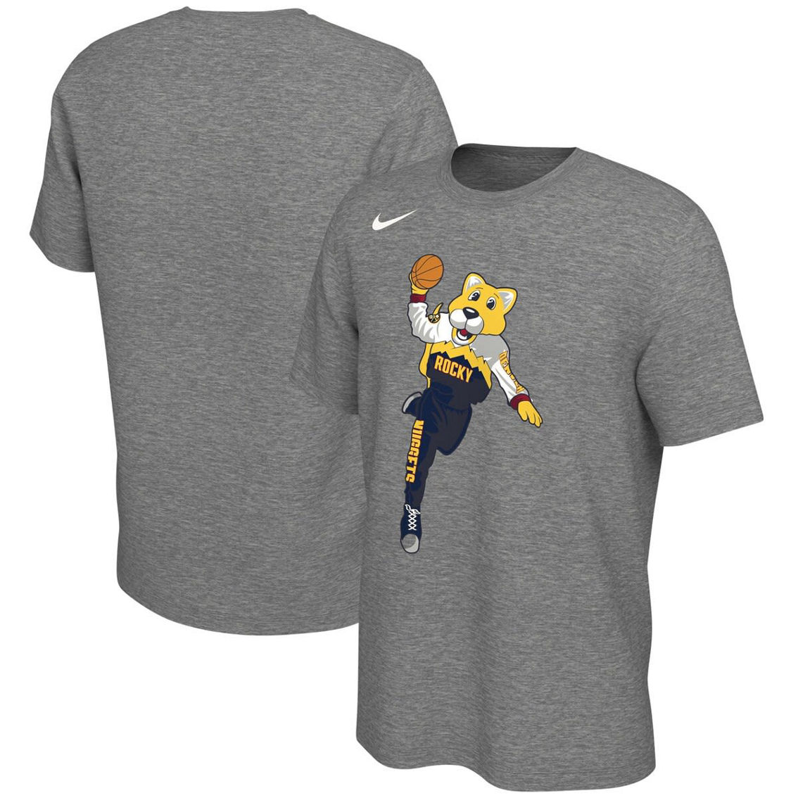Nike Unisex Heather Charcoal Denver Nuggets Team Mascot T-Shirt - Image 2 of 4