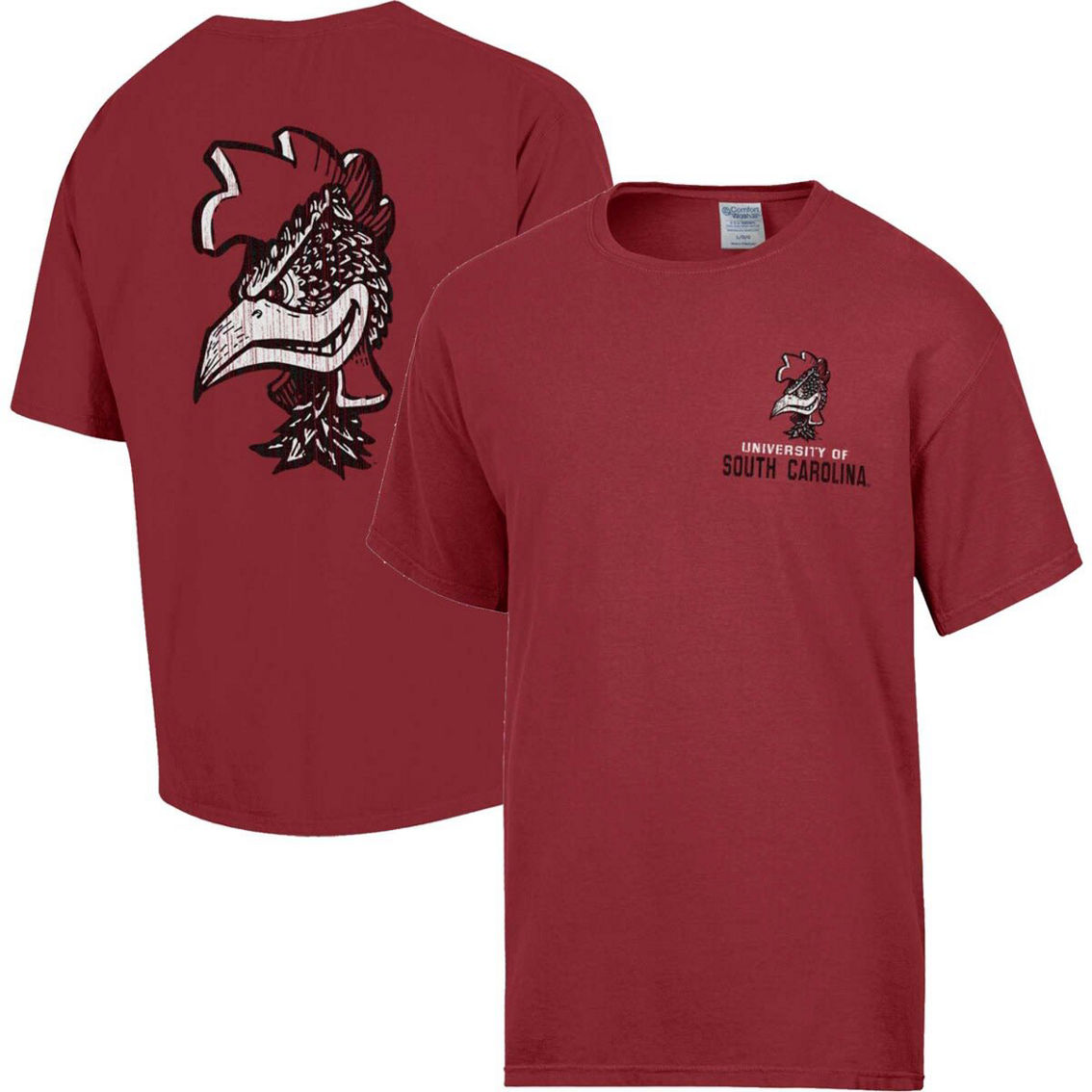 ComfortWash Men's Comfort Wash Garnet South Carolina Gamecocks Vintage Logo T-Shirt - Image 2 of 4