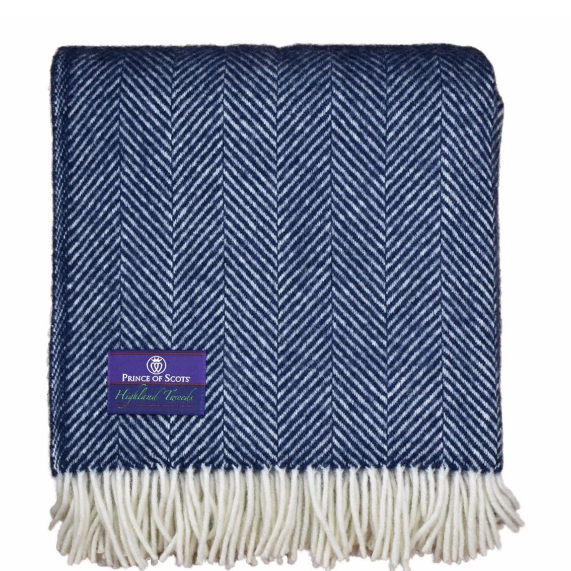 Prince of Scots Highland Tweeds Herringbone  Wool Throw - Image 2 of 4