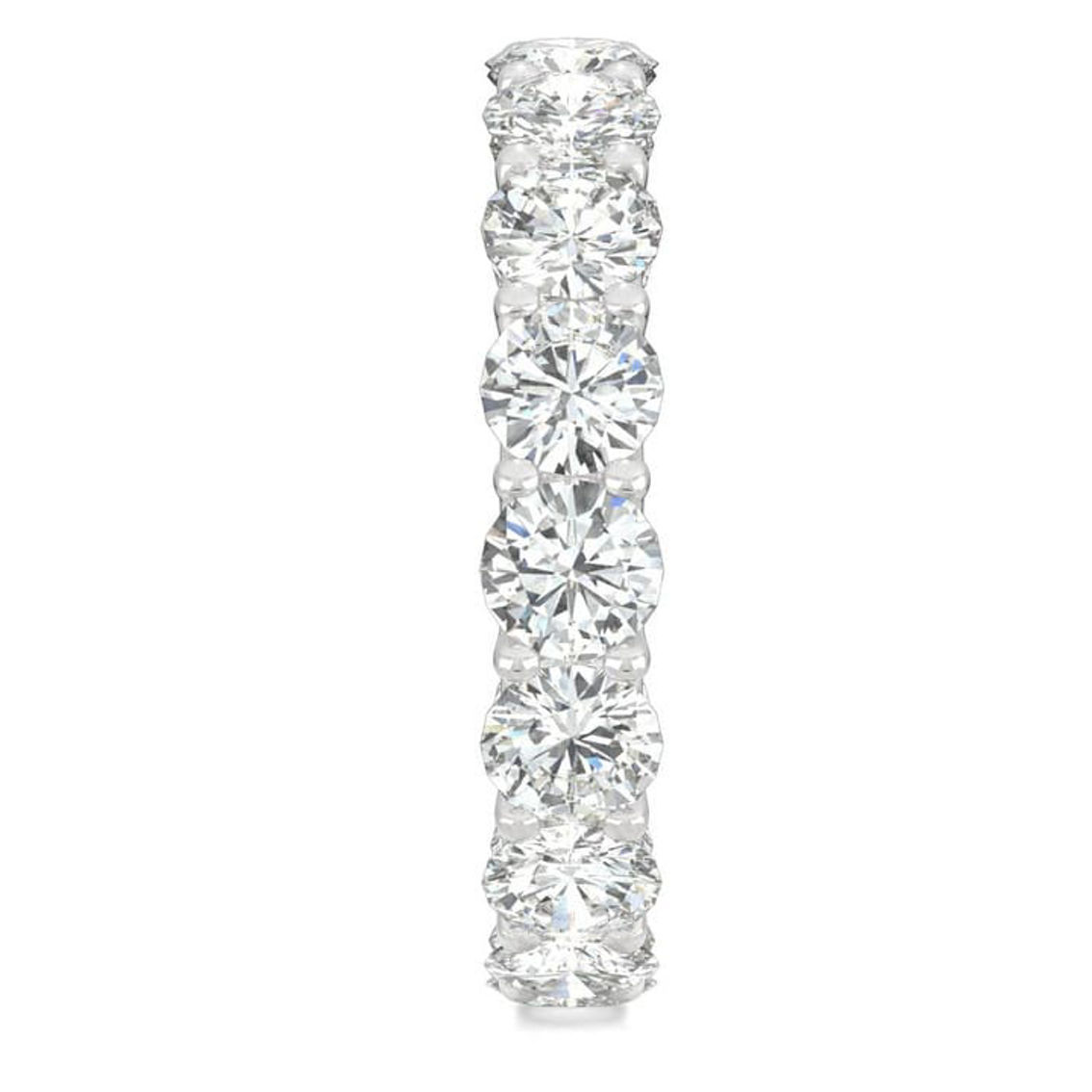 Charles & Colvard 3.91cttw Moissanite Trellis Eternity Band in 14k White Gold - Image 3 of 5