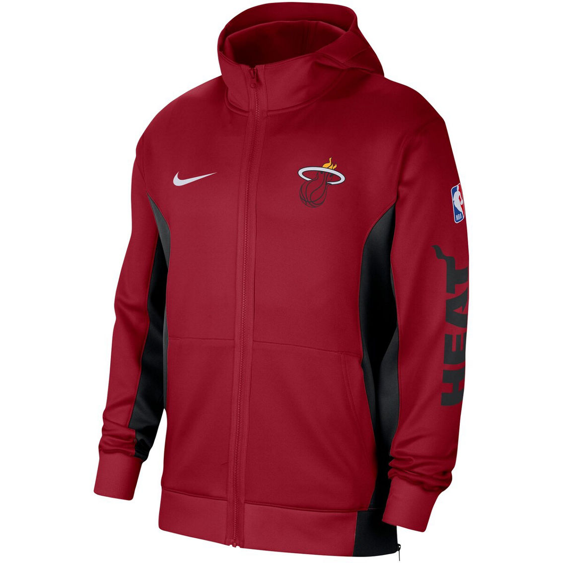 Nike Men's Red Miami Heat 2023/24 Authentic Showtime Full-Zip Hoodie - Image 3 of 4