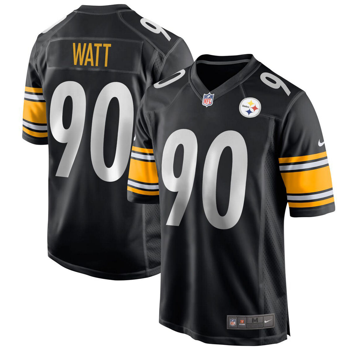 Nike Men's T.J. Watt Black Game Jersey - Image 2 of 4