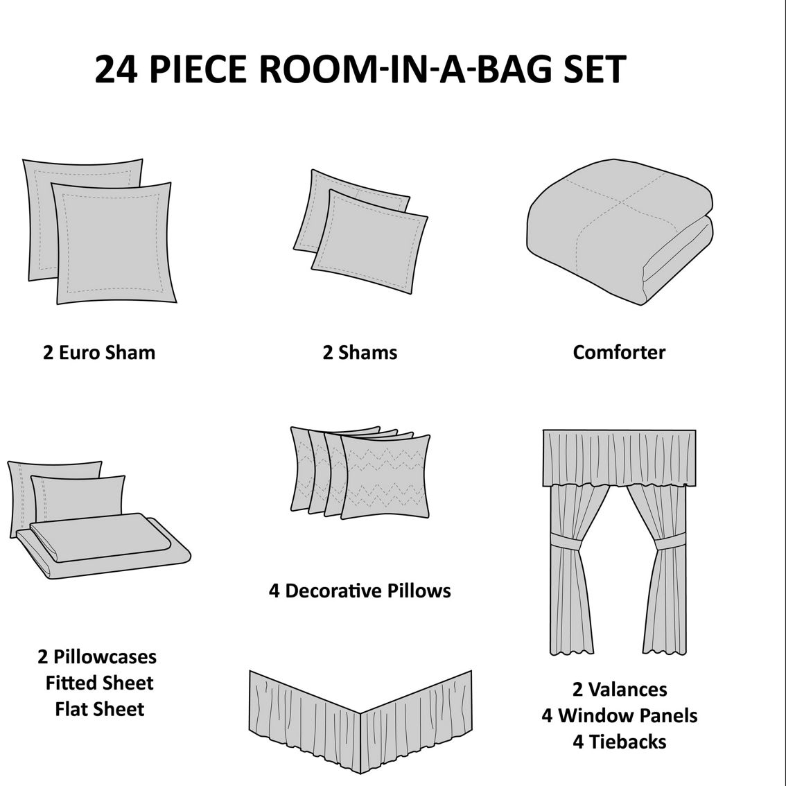 Madison Park Essentials Loretta 24 Piece Room in a Bag - Image 5 of 5