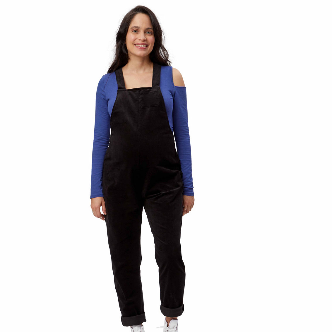 Stowaway Collection Maternity Corduroy Overalls - Image 2 of 4