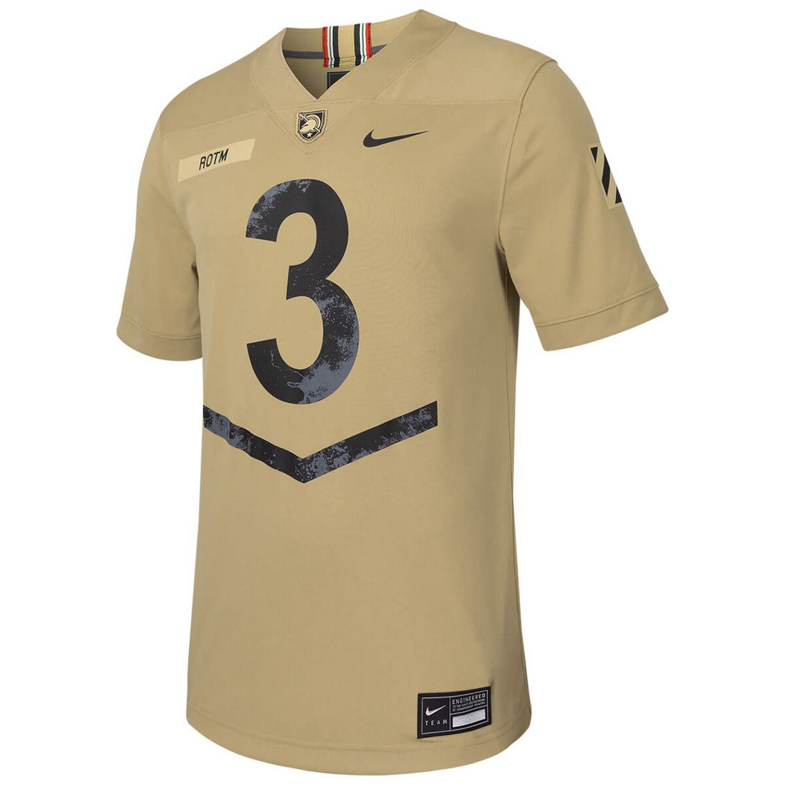 Nike Men's #3 Tan Army Black Knights 2023 Rivalry Football Replica Jersey - Image 3 of 4