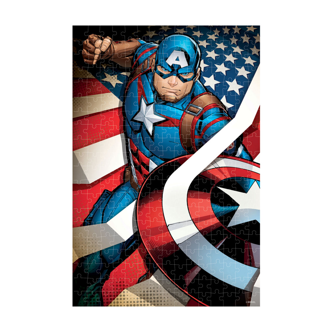 Prime 3D Marvel Avengers Captain America 3D Lenticular Puzzle Shaped Tin: 300 Pcs - Image 4 of 5