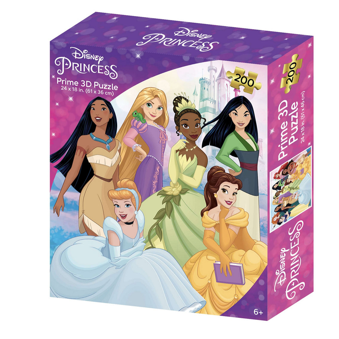 Prime 3D Disney Princess 3D Lenticular Jigsaw Puzzle: 200 Pcs - Image 2 of 5