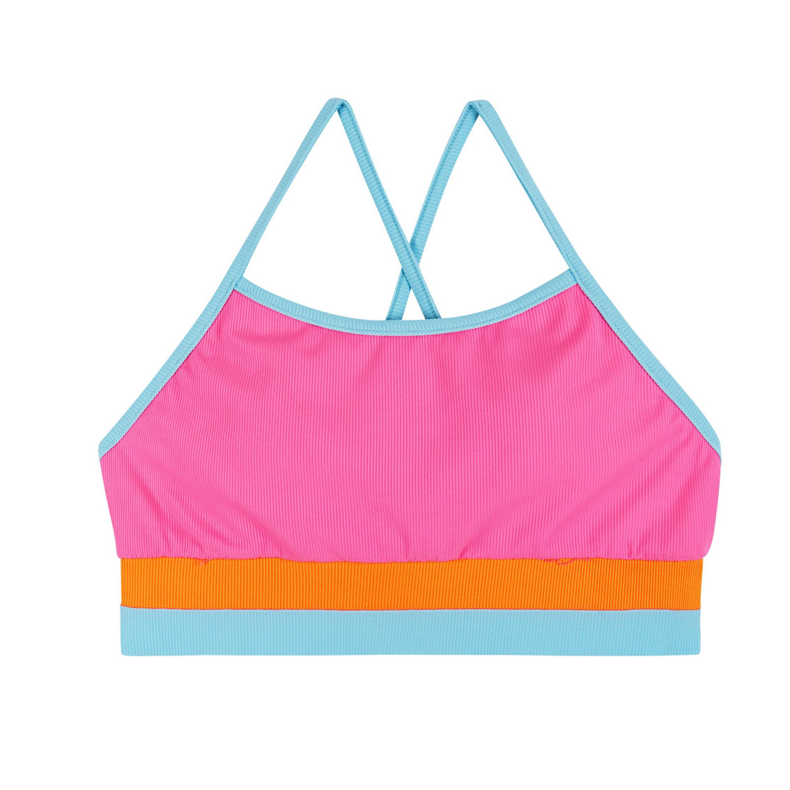 Andy & Evan Girls Pink Colorblocked Two-Piece Swimsuit - Image 3 of 4