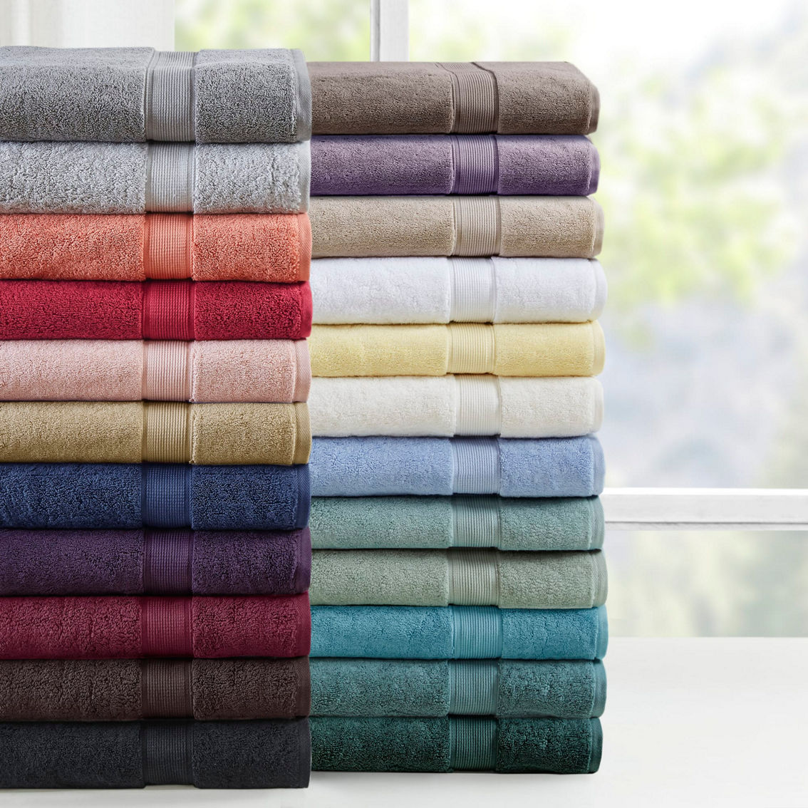 Madison Park Signature 800GSM 100% Cotton 8 Piece Antimicrobial Towel Set - Image 4 of 5