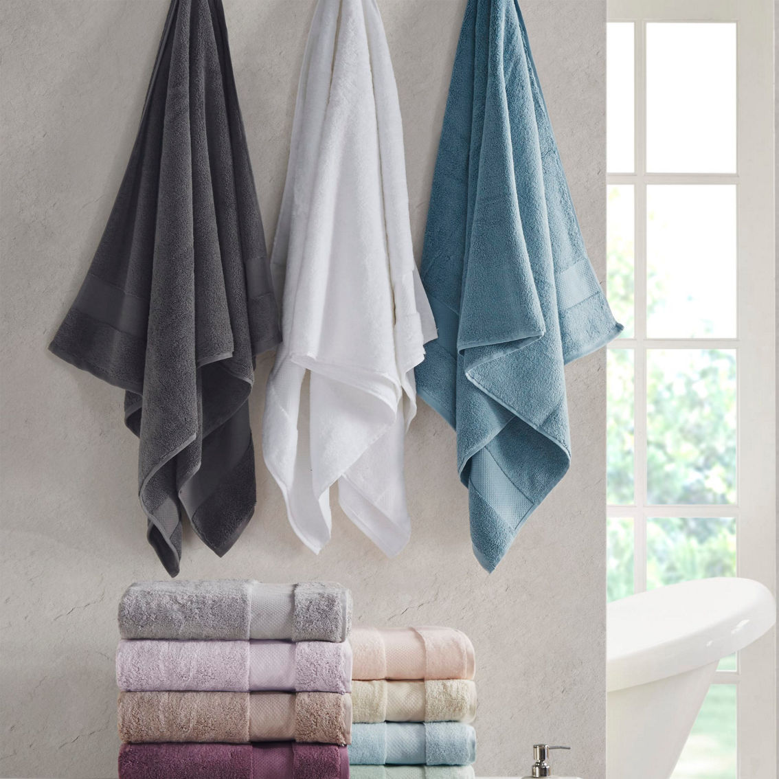 Madison Park Signature Turkish Cotton 6 Piece Bath Towel Set - Image 3 of 5