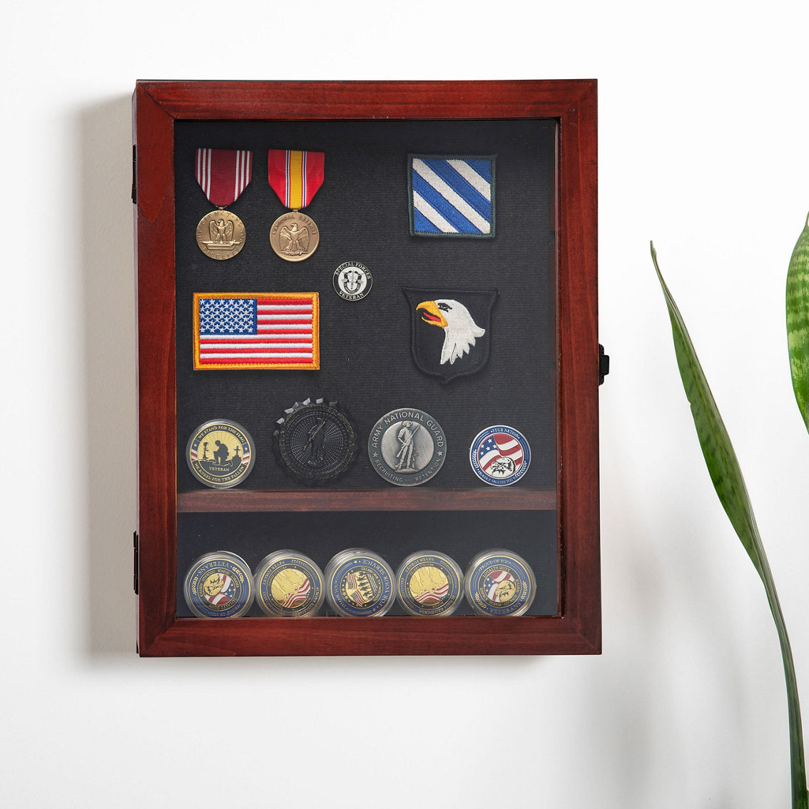 Flash Furniture Solid Pine Wood Medals Display Case - Image 2 of 5