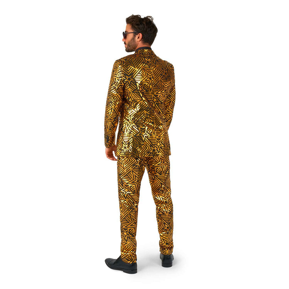 OppoSuits Men's Suit - Golden Geo Star - Black - Image 3 of 4