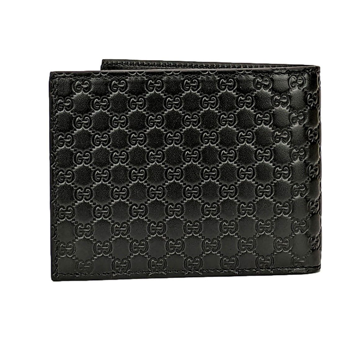 Gucci Men's Microguccissima GG Black Leather Trifold ID Wallet (New) - Image 3 of 4