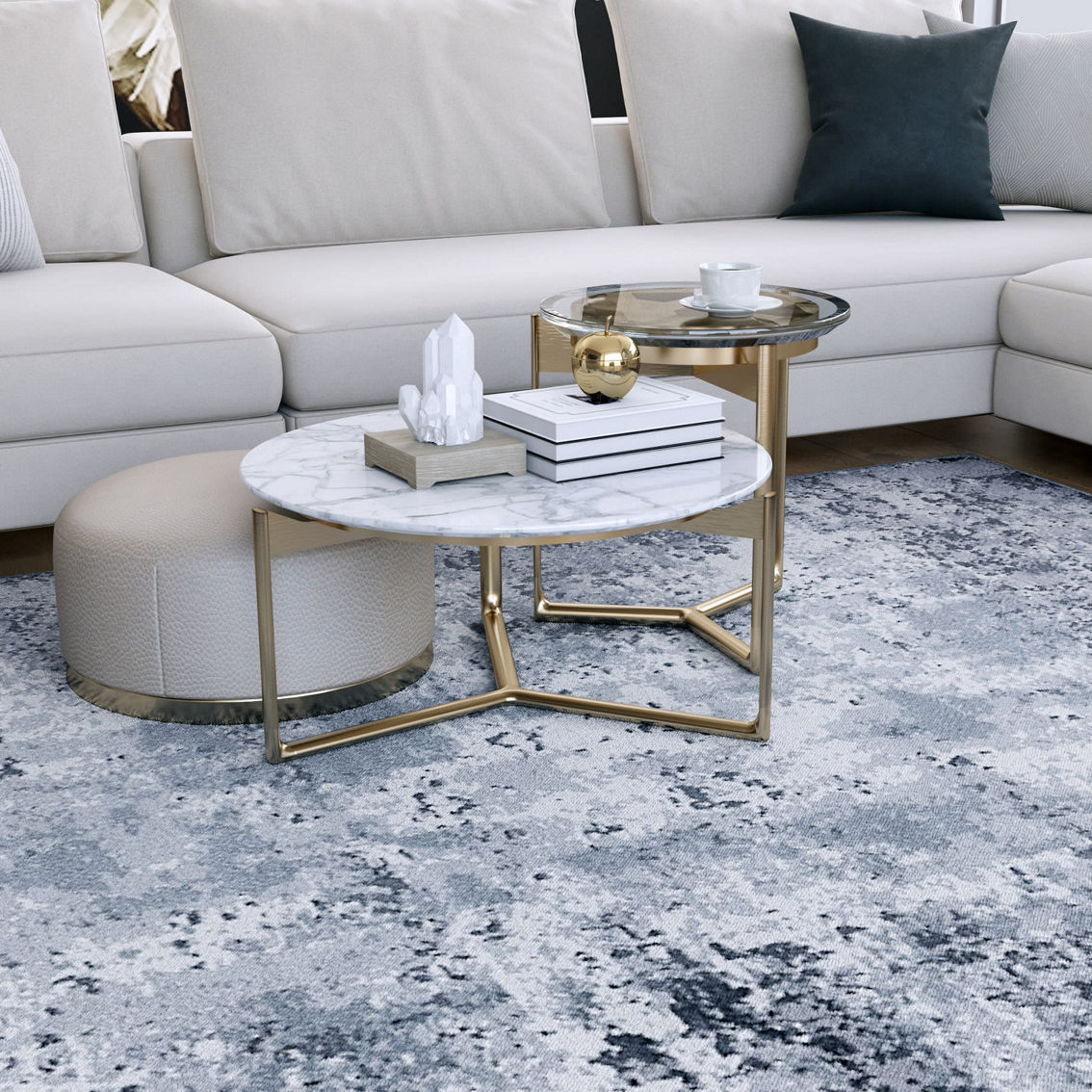 Tayse Geil Contemporary Abstract Area Rug - Image 5 of 5