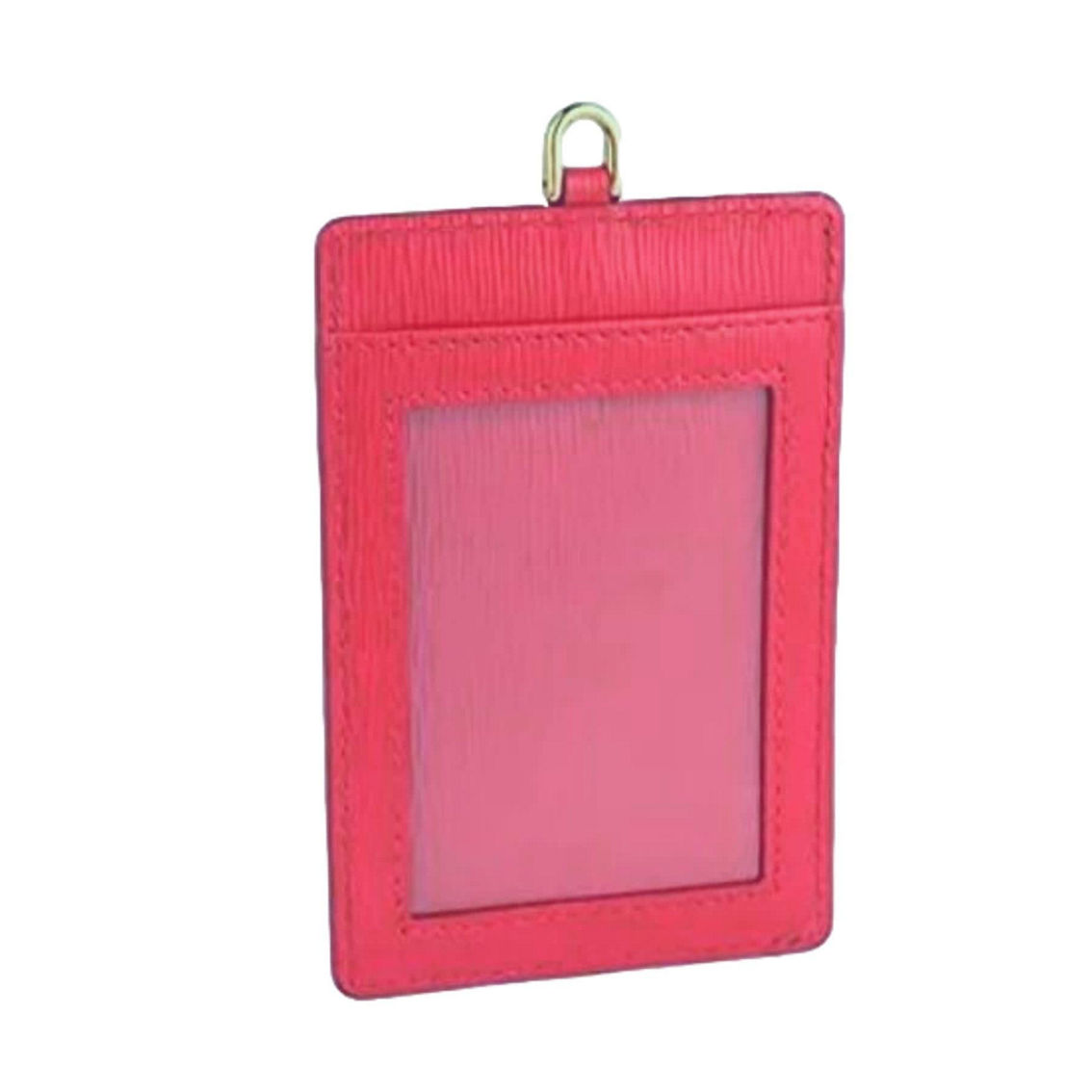 Prada Vitello Move Fuchsia Leather Logo Plaque Lanyard Cardholder Wallet (New) - Image 3 of 5