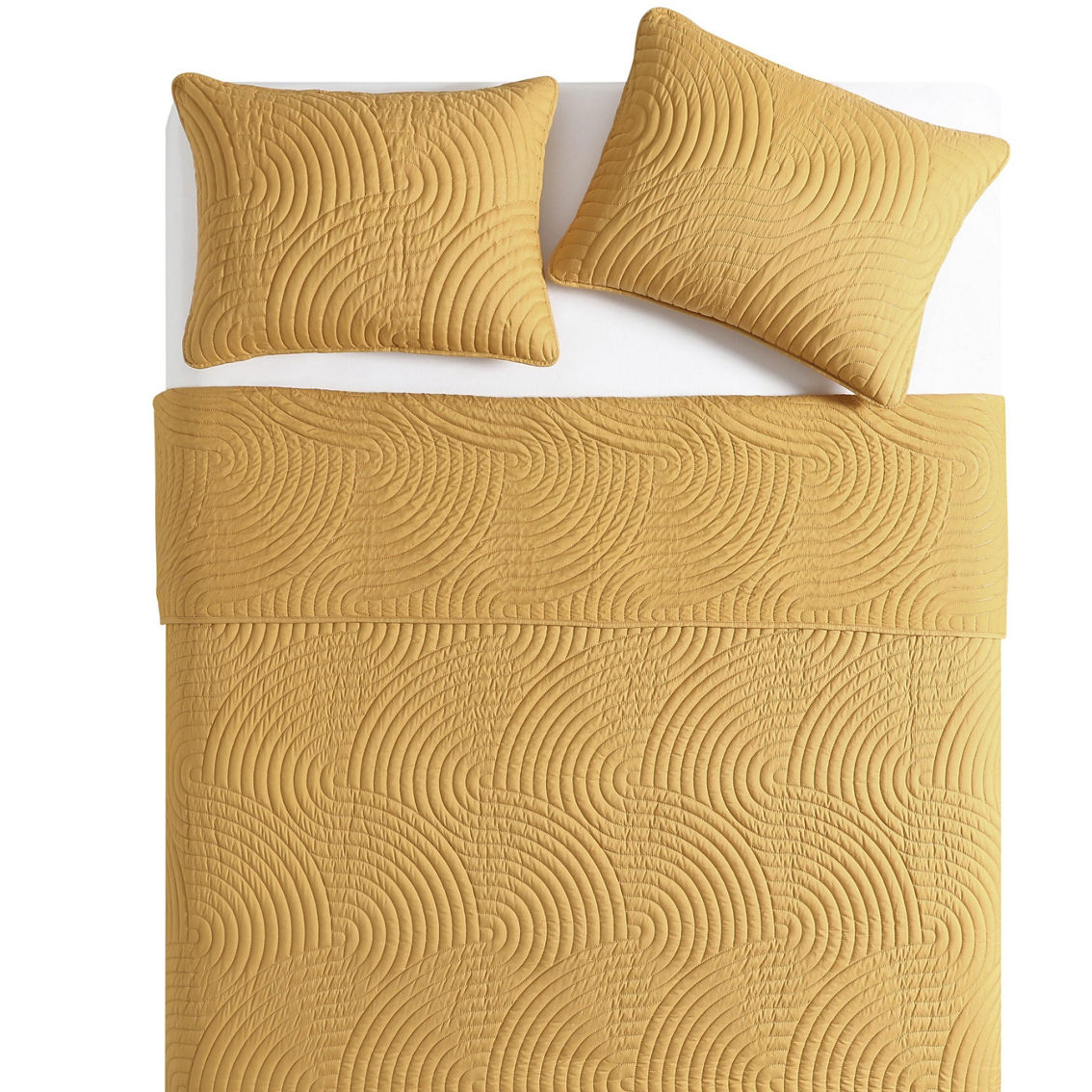 VCNY Home Sands 3-Piece Curved Pinsonic Textured Quilt Set - Image 3 of 5