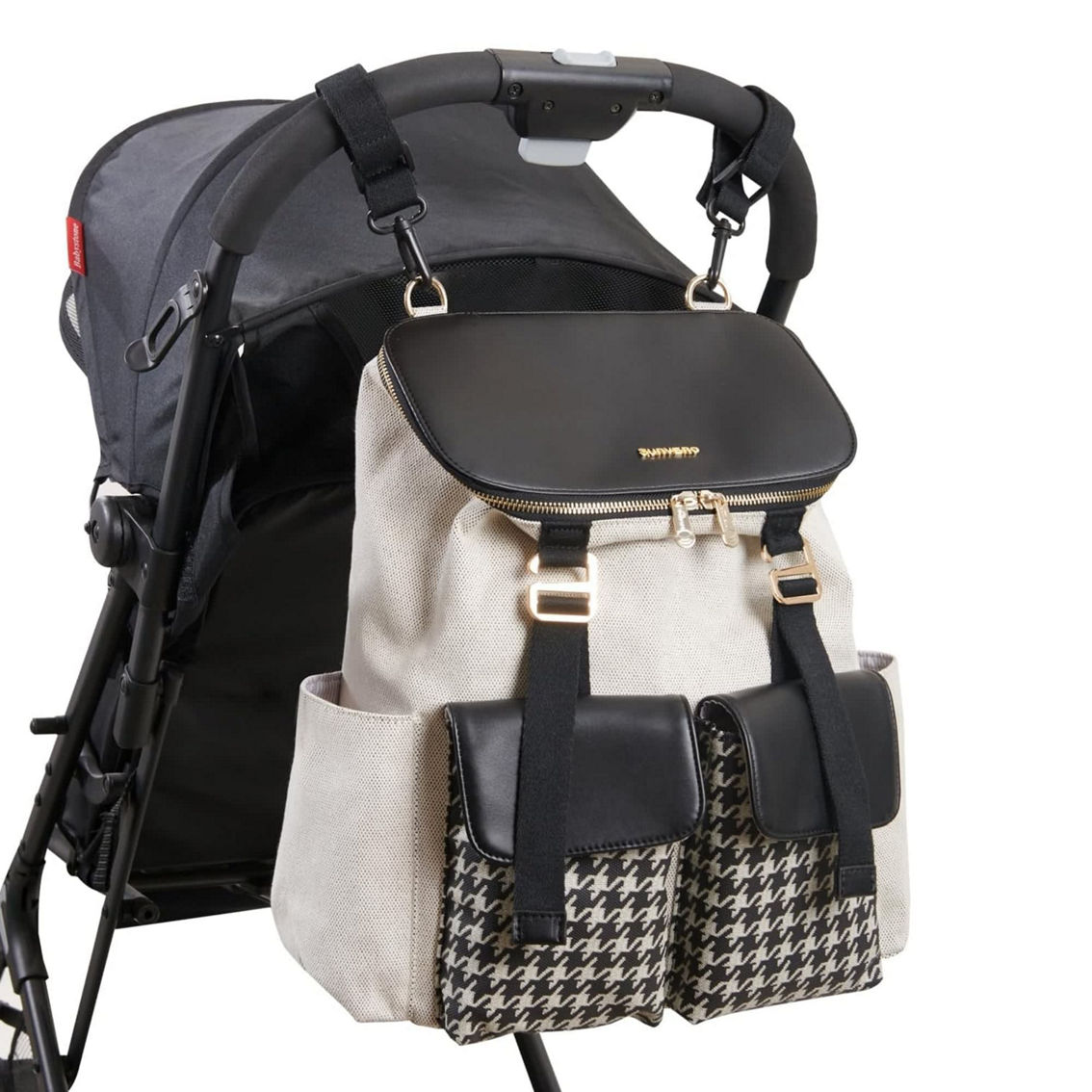 Sunveno Houndstooth Diaper Bag Backpack - Image 5 of 5