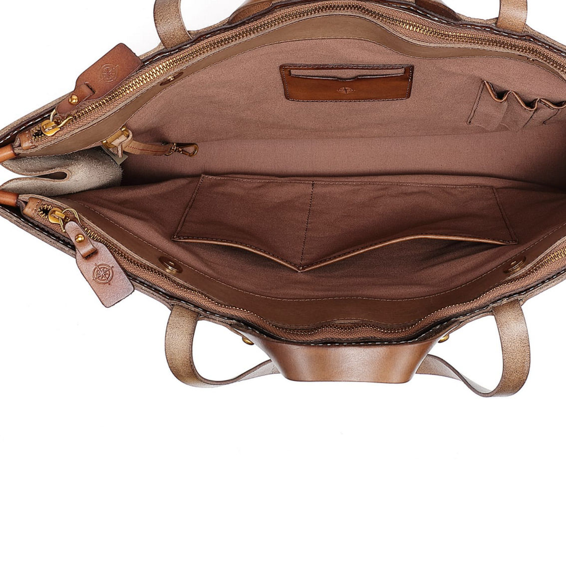 Old Trend Sandstorm Weekender Leather Tote - Image 3 of 5