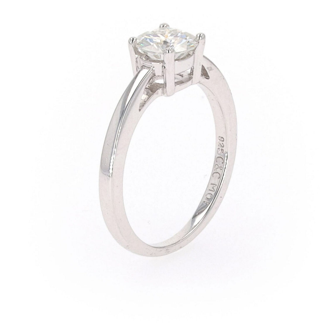 Charles & Colvard 1.00cttw Moissanite Solitaire Ring in Sterling Silver - Image 3 of 5