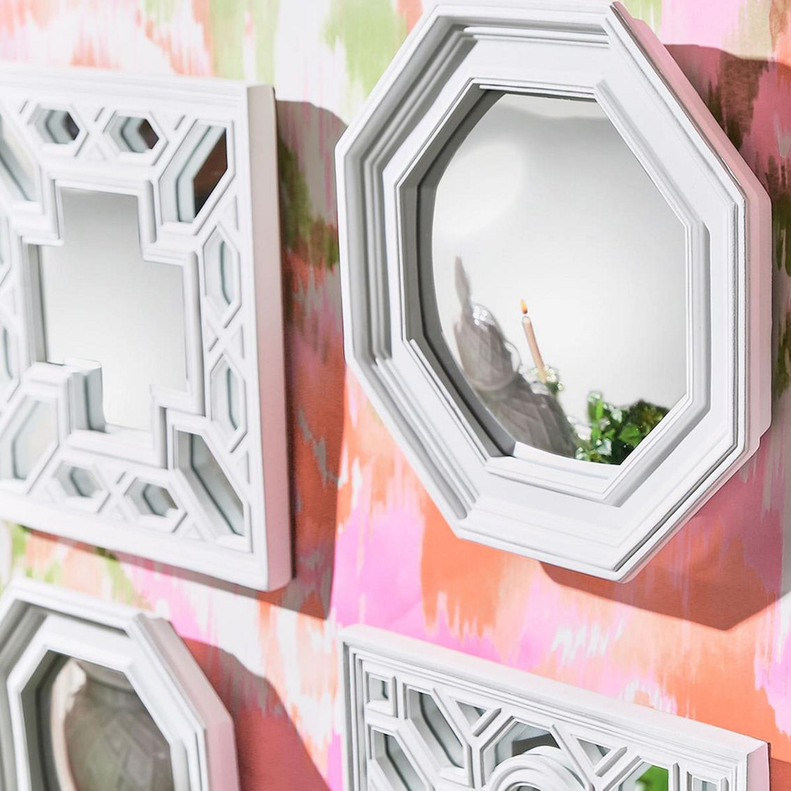 Two's Company S/4 Geometric Design Mirrors - Image 2 of 2