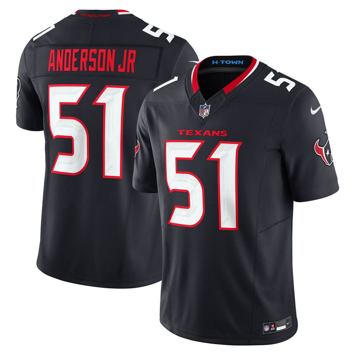 Nike Men's Will Anderson Jr. Navy Houston Texans Vapor F.U.S.E. Limited Jersey - Image 2 of 4