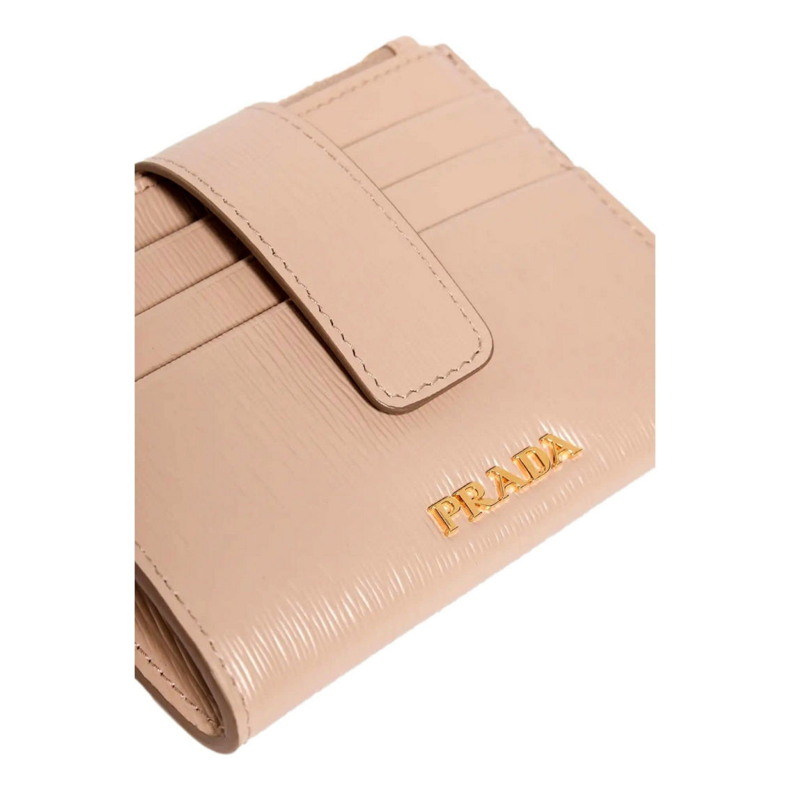 Prada Vitello Move Card Holder Wallet Cipria Beige Leather Logo Plaque (New) - Image 3 of 5