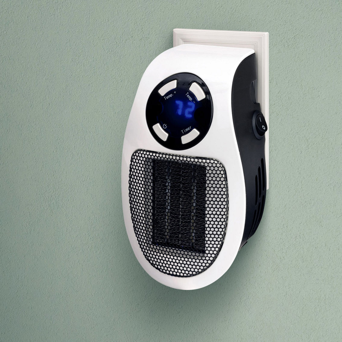 Optimus Mini Plug-in Heater with Thermostat - Image 2 of 5