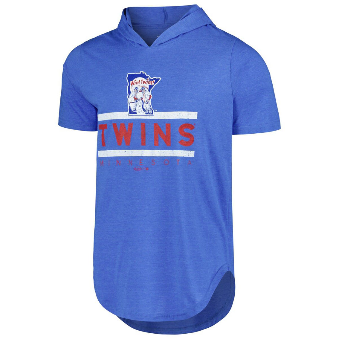 Majestic Threads Men's Threads Royal Minnesota Twins Tri-Blend Hoodie T-Shirt - Image 3 of 4