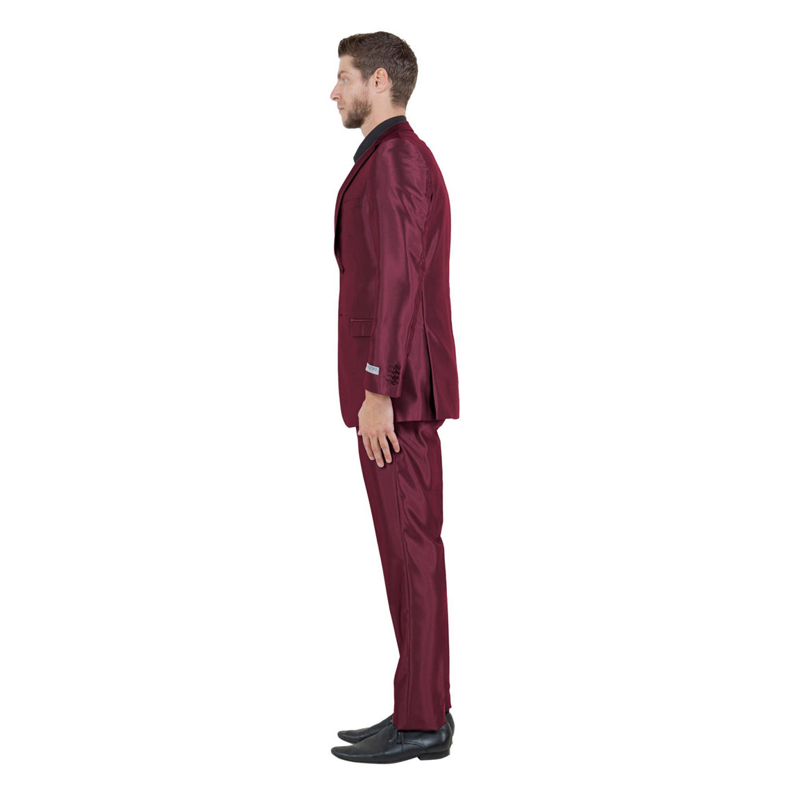 Tazzio Slim Fit 3pc Sharkskin Suit Set - Image 3 of 5