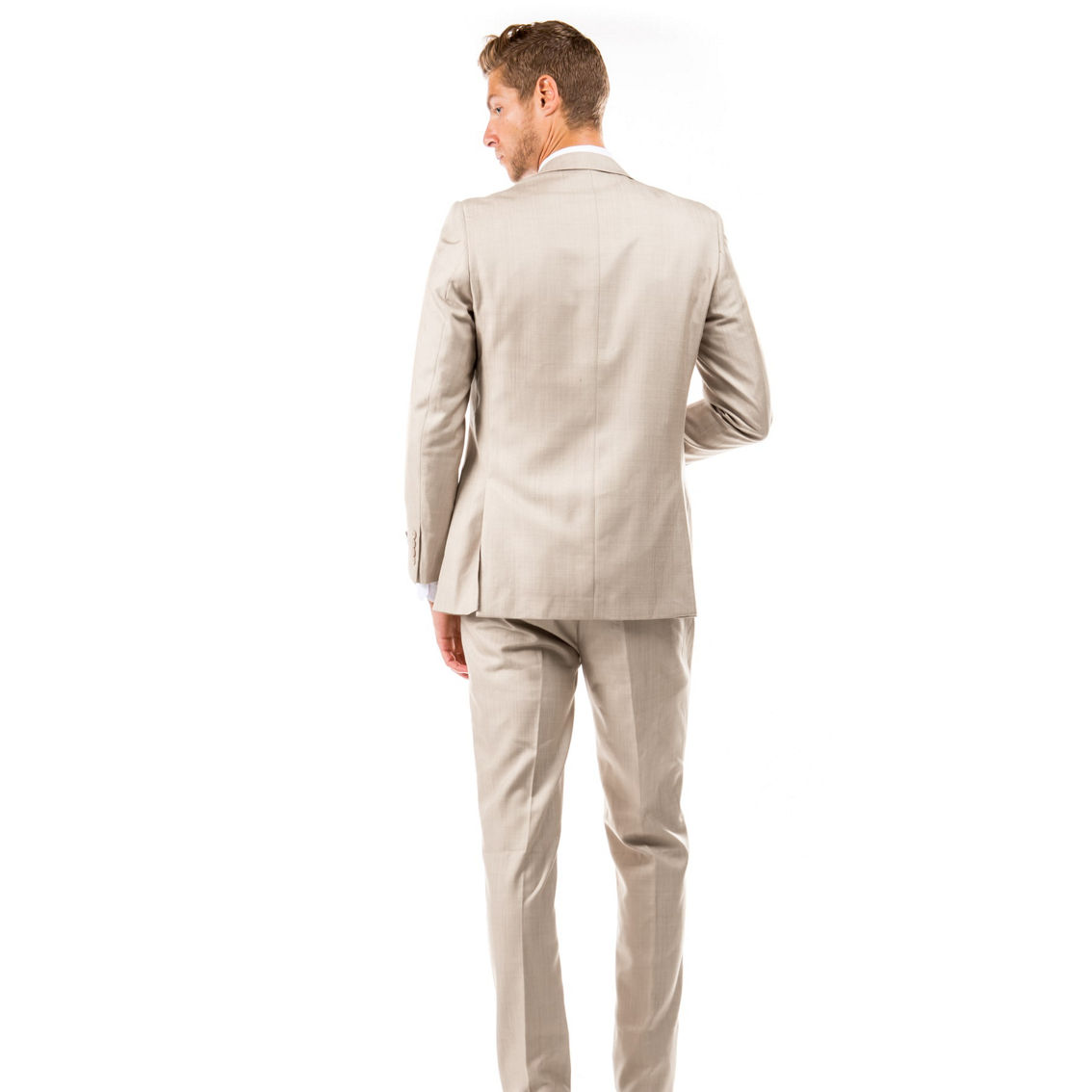 Tazzio 3pc Slim Fit Sharkskin Suit Set - Image 2 of 5