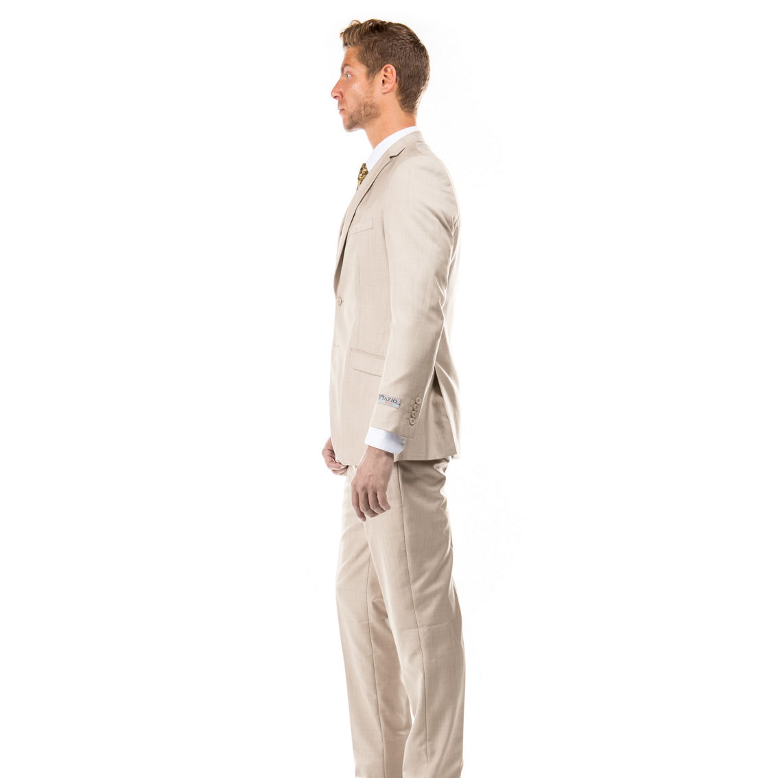 Tazzio 3pc Slim Fit Sharkskin Suit Set - Image 5 of 5