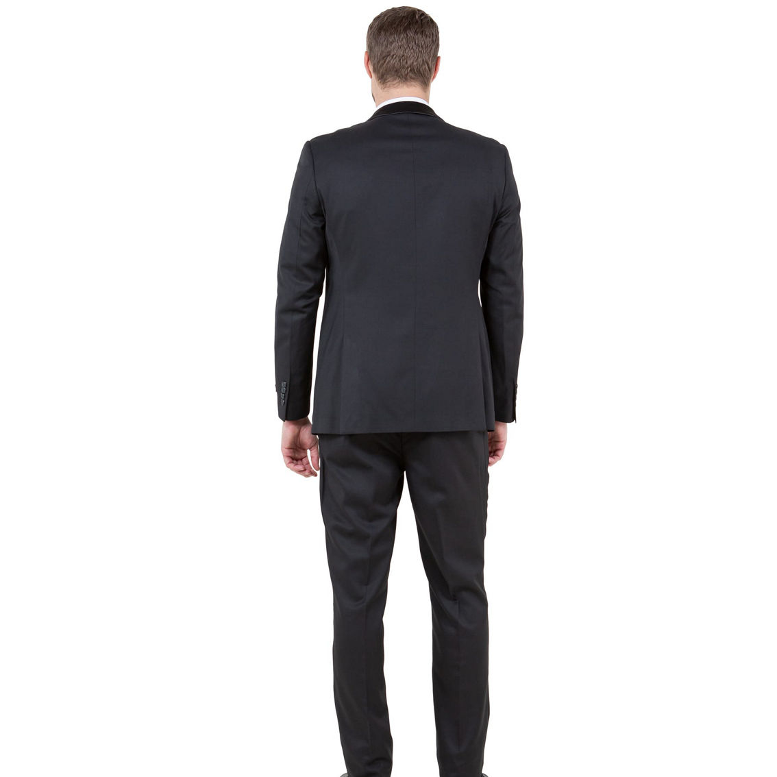 Tazzio Hybrid Fit 3pc Tuxedo Suit Set w/ Satin Shawl Collar - Image 5 of 5