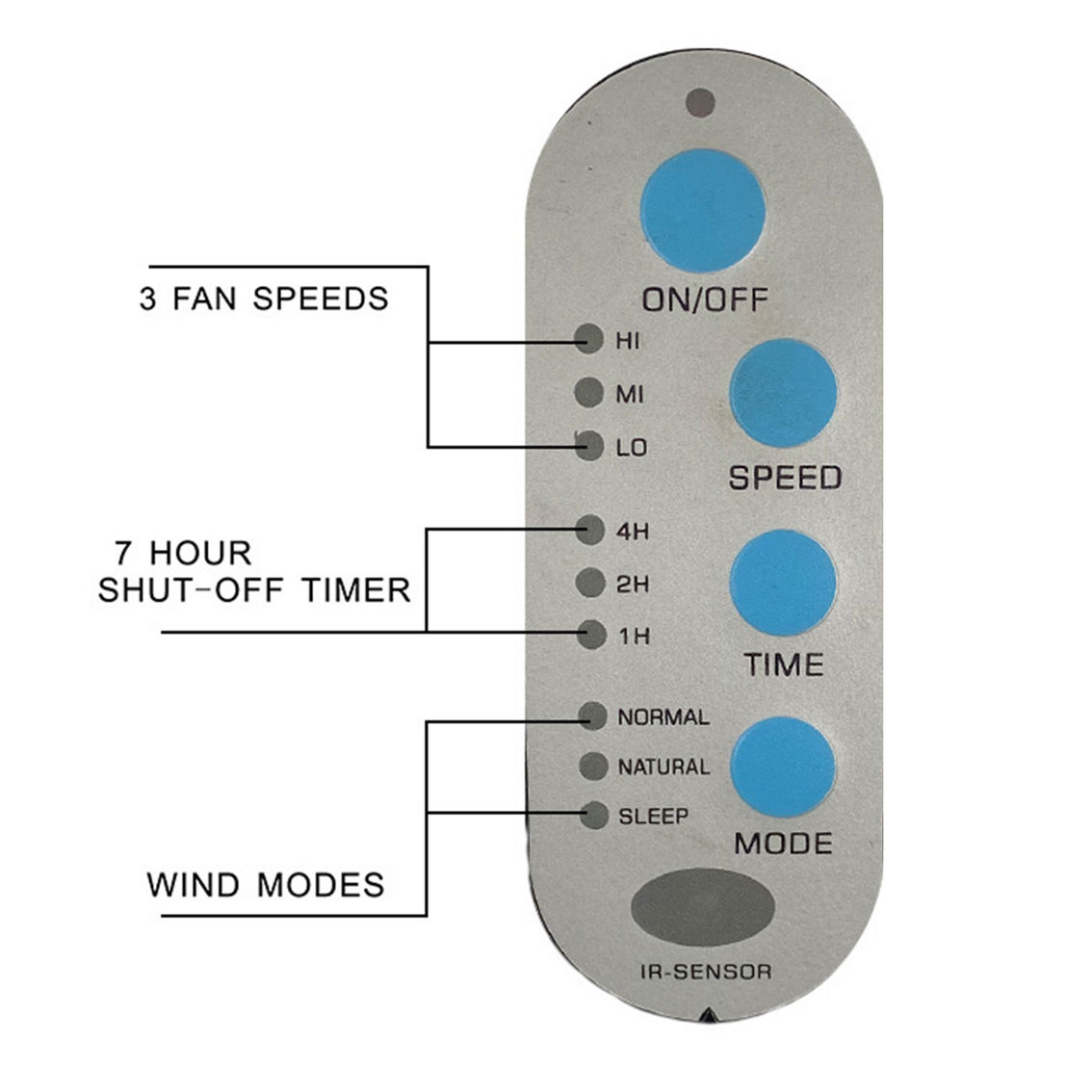 Optimus 16 in. Wave Oscillating 3-Speed Stand Fan with Remote Control - Image 2 of 5