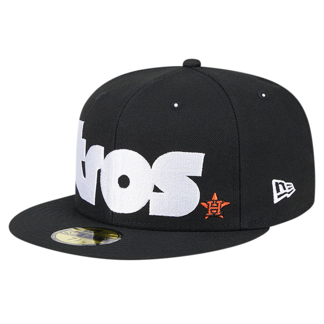 New Era Men's Black Houston Astros Checkered Undervisor 59FIFTY Fitted Hat - Image 2 of 4