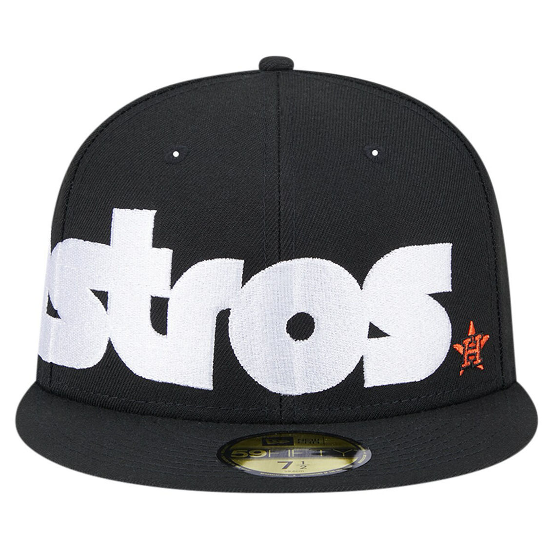 New Era Men's Black Houston Astros Checkered Undervisor 59FIFTY Fitted Hat - Image 3 of 4