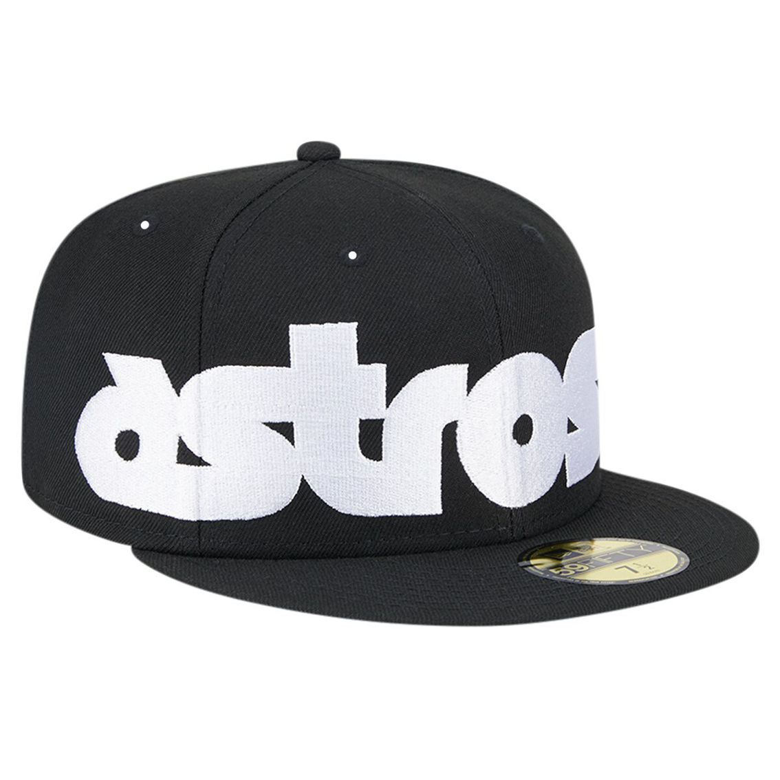 New Era Men's Black Houston Astros Checkered Undervisor 59FIFTY Fitted Hat - Image 4 of 4