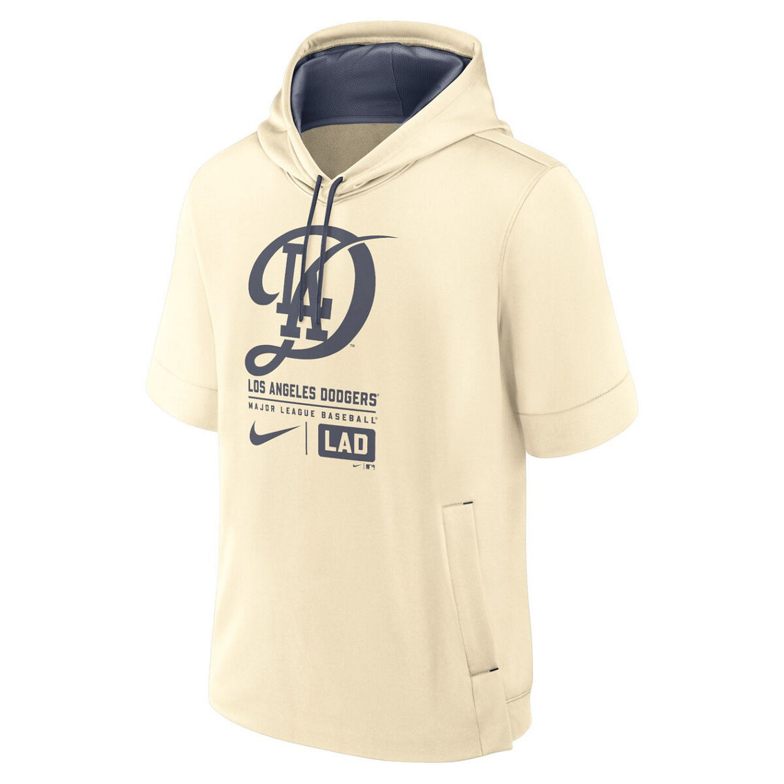 Nike Men's Cream Los Angeles Dodgers 2024 City Connect Short Sleeve Pullover Hoodie - Image 3 of 4