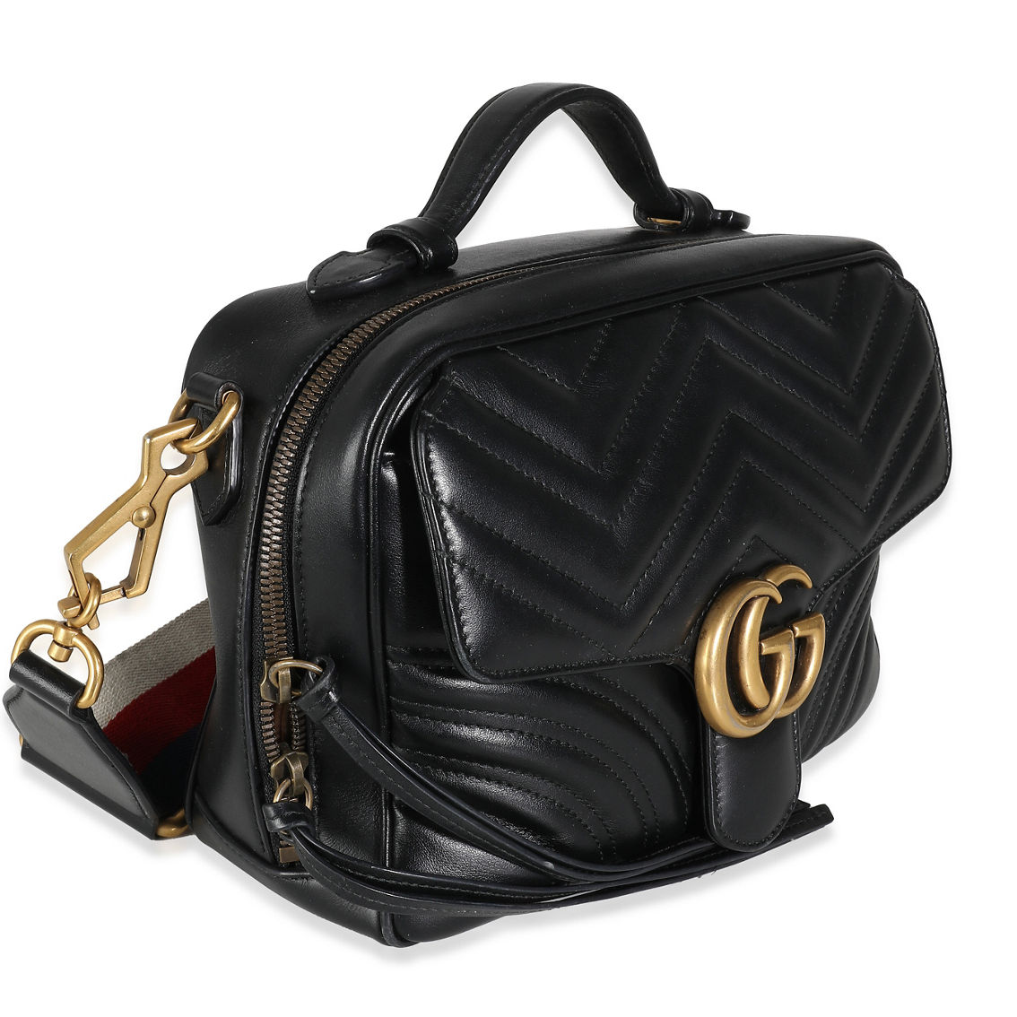 Gucci Small GG Marmont Top Handle Bag Pre-Owned - Image 2 of 4