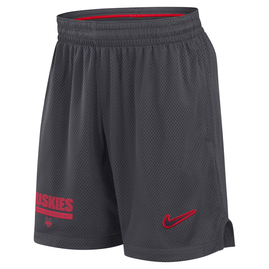 Nike Men's Anthracite UConn Huskies 2024 Sideline Mesh Shorts - Image 2 of 2